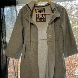 Cute, Comfy, Warm Dress Peacoat with Buttons and a Large Hood 🐚